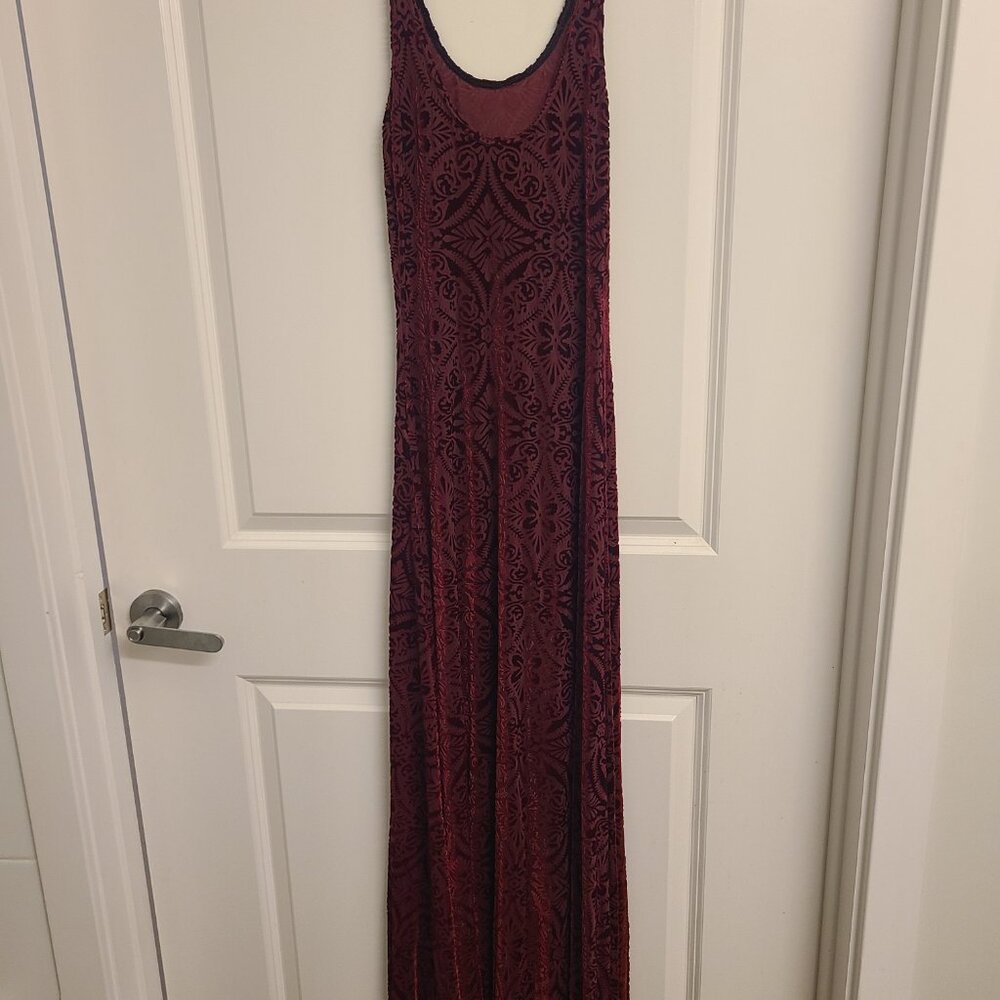 Blackmilk Burgundy Velvet Maxi Dress
